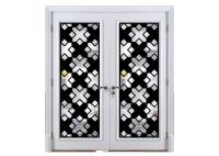 Vidro moderno clássico 40 da porta de Matte Black Oval Shaped Iron X em 96 dentro