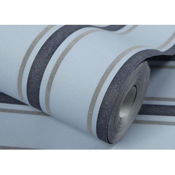 Removable Modern Striped Contemporary Wall Coverings for Bedding Room , 0.53*10M