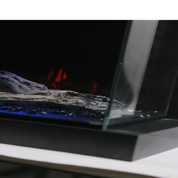Indoor Colorful Fire Option Log Crystal Insert Electric Fireplace 60inch 10-50W