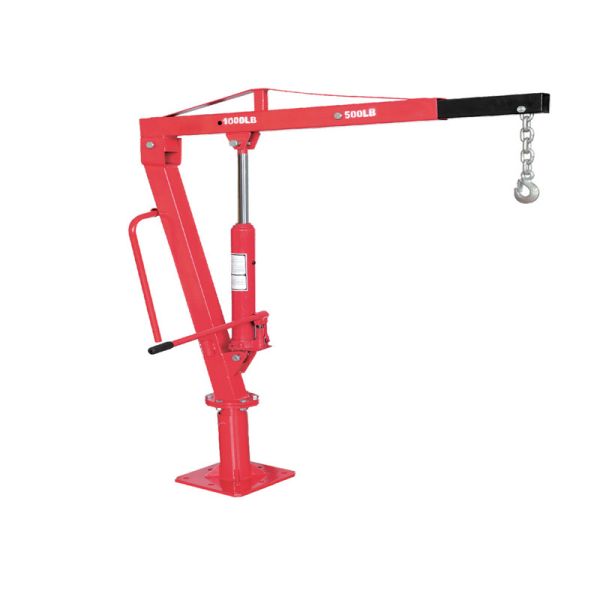 360° Stationary Rotating Swivel Boom forAuto Shop Use, 4 Lifting Gears + Hydraulic Pump