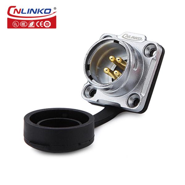 Cnlinko Waterproof Power Plug 20A 4 Pin Connector for Led Lighting