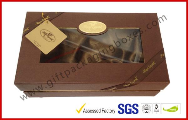 Clear Windows Chocolate Packaging Boxes , Special Cake Gift Box