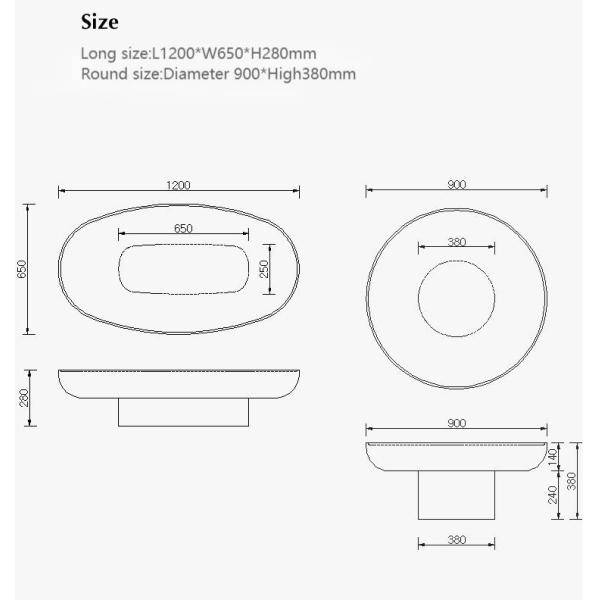 Black Fiberglass Oval Coffee Table Creative Premium Feeling Shaped High Durability