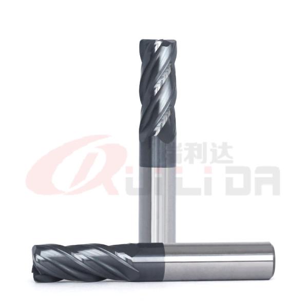 3/16 1/4 1/2 Corner Radius End Mill Cutter 4 Flute 12mm For Stainless Steel AlTiN Coating