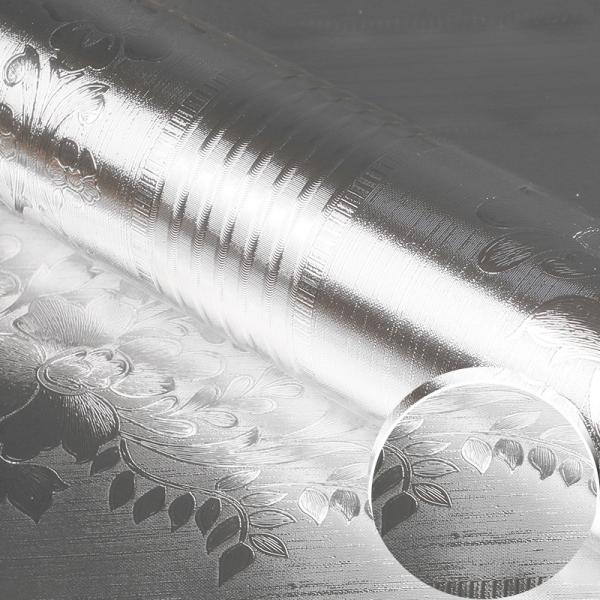 Matt Silver Foil Kitchen Stickers Self-Adhesive Wallpaper for Countertops and Furniture