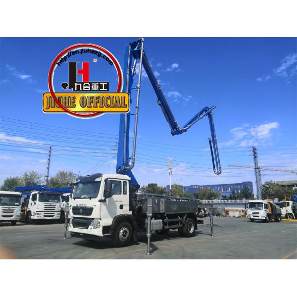 JIUHE 38M бетонный бум насос для грузовых автомобилей с гибким и большой мощностью насоса