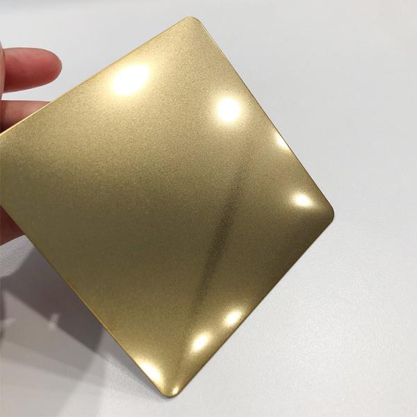 SUS 304 316 Металлический листок 4x8 Бусы Взрывная отделка Шампанское золото Нержавеющая сталь