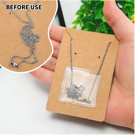 Самоклеящаяся печать ювелирные изделия дисплейная карточка 2023 пользовательский ожерелье сережка карточка с логотипом