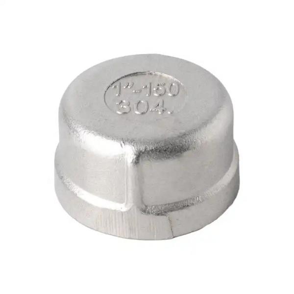 Female NPT BSPT BSP Threaded Round Cap for Industrial and Agricultural Applications