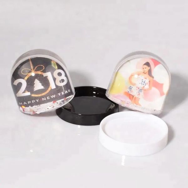 DIY Custom Printing Plastic Sublimation Snow Globe With Aluminum Sheet Or Cardboard Blank Liquid Photo Frame