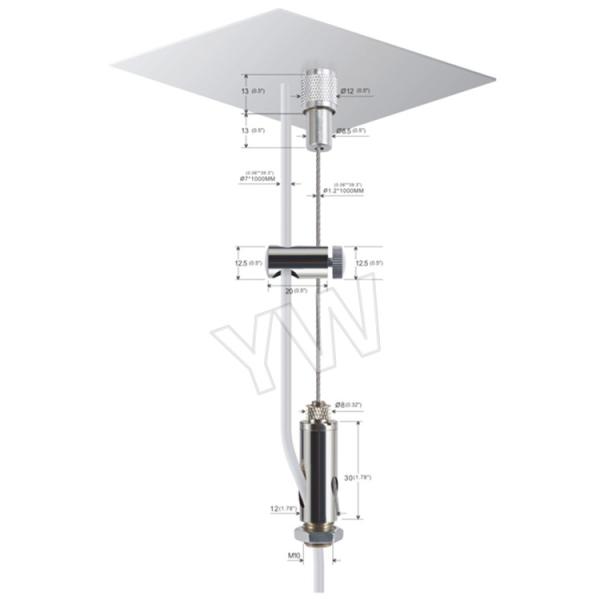 Провод автоматической подачи стальным приостанавливанный кабелем освещая набор для алюминиевых профилей