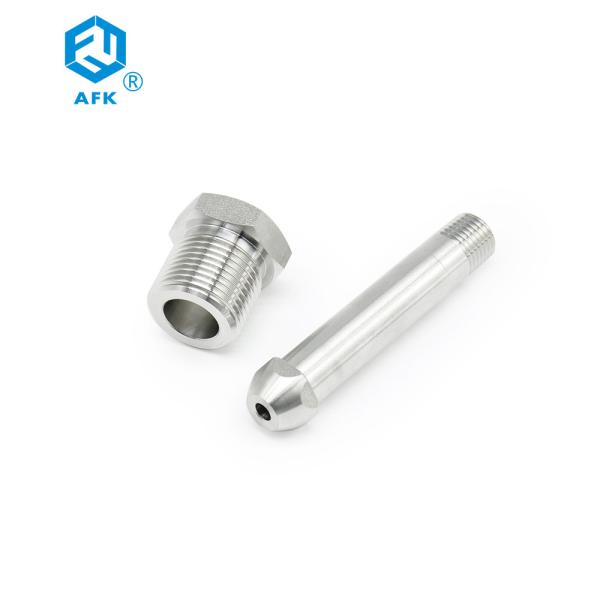 Conector masculino de aço inoxidável do cilindro de gás do NPT dos encaixes de tubo UNI4412 316