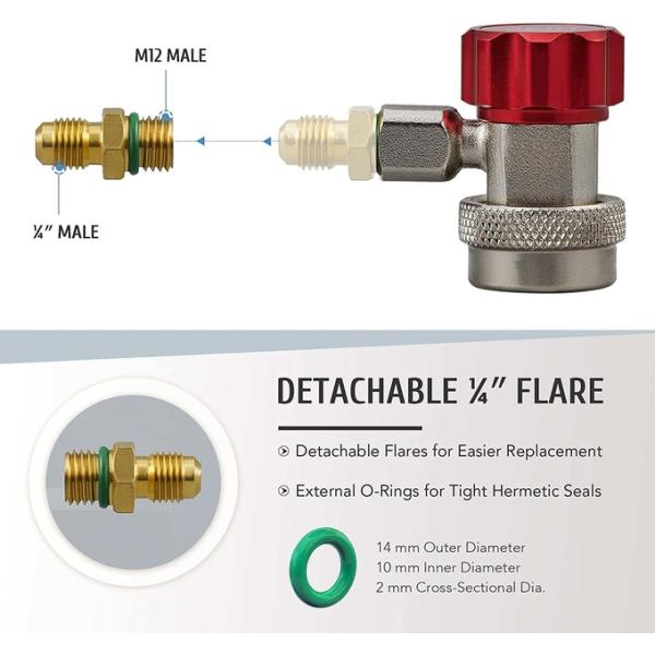 Brass AC Unit Repair Parts Female R134a Quick Coupler Wear Resistant