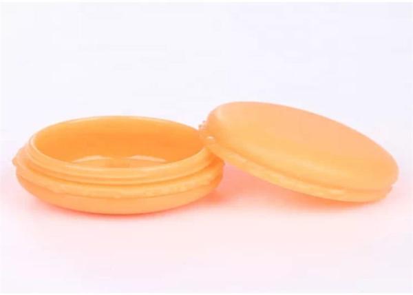 10 G Empty Face Cream Containers , Macaron Shape Cosmetic Plastic Jar