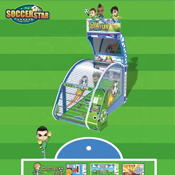 Metal Material Football Shooting Machine / Soccer Game Machine