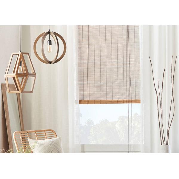 Бамбук китайского стиля свертывает вверх по шторкам ролика тени Солнца