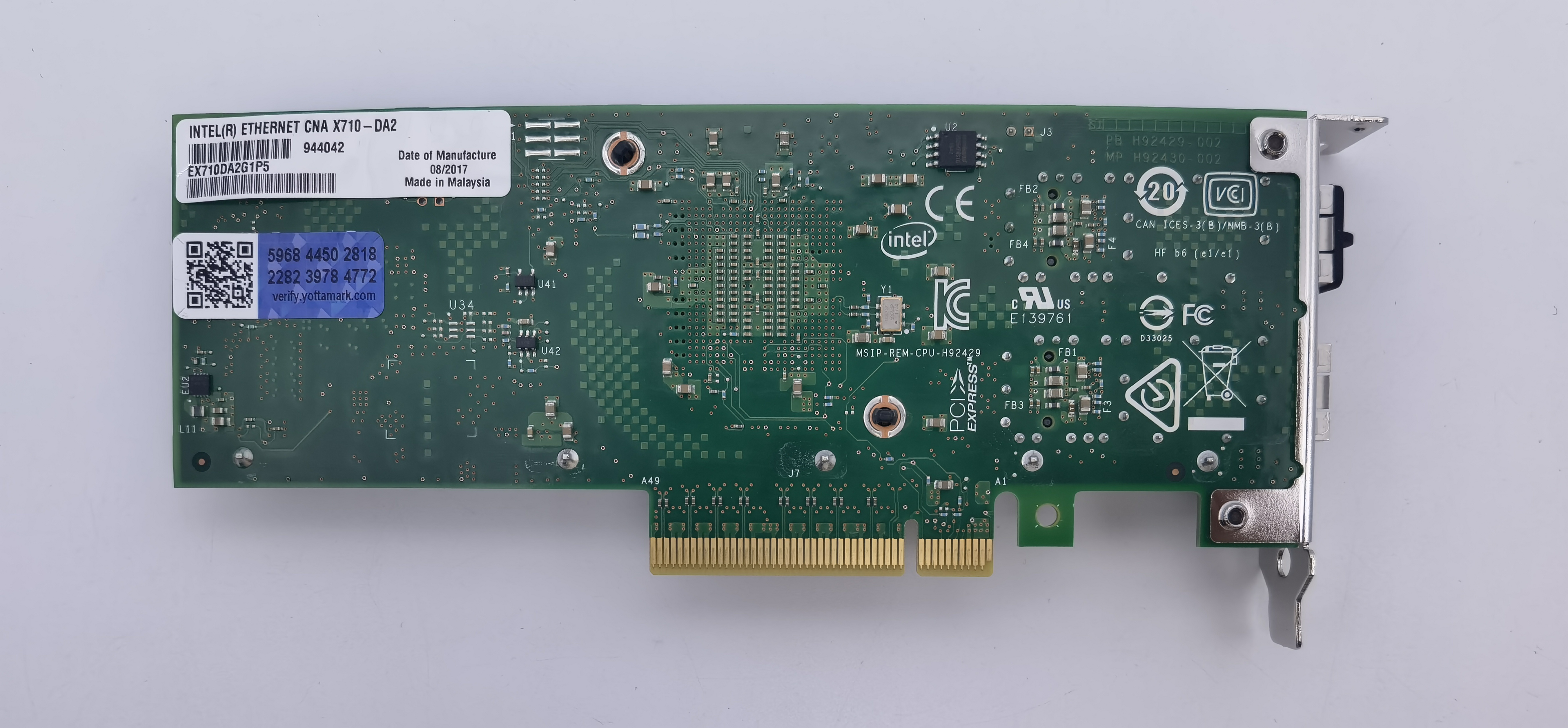2 гаван сетевой адаптер сведенный локальными сетями X710DA2 10GB SFP+ PCle Intel