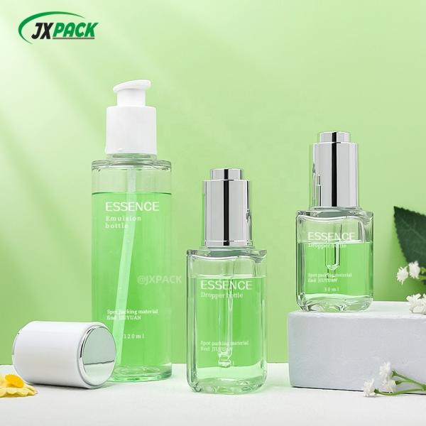 Soins de la peau Cosmétiques Pompe à pulvérisation en PET Bouteille 30 ml 60 ml Bouteilles gouttelettes en plastique