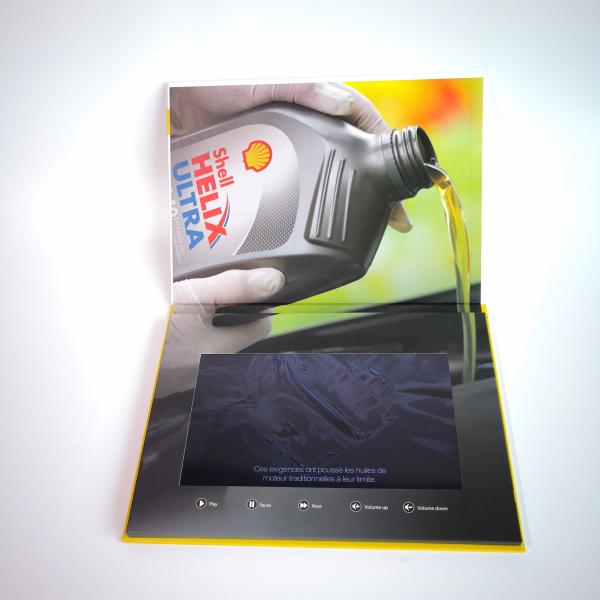 A5 Portrait Folder Lcd Video Greeting Card , Audio Video Business Cards IPS Screen