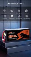 7 pouces 10 pouces Drone batterie Pack 22.2V 8000 MAh batterie polymère au lithium haute capacité 50C-70C -100C XT60 FPV batterie RC
