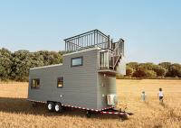 Maison modulaire compacte petite maison préfabriquée sur roues pour la vie mobile aux États-Unis