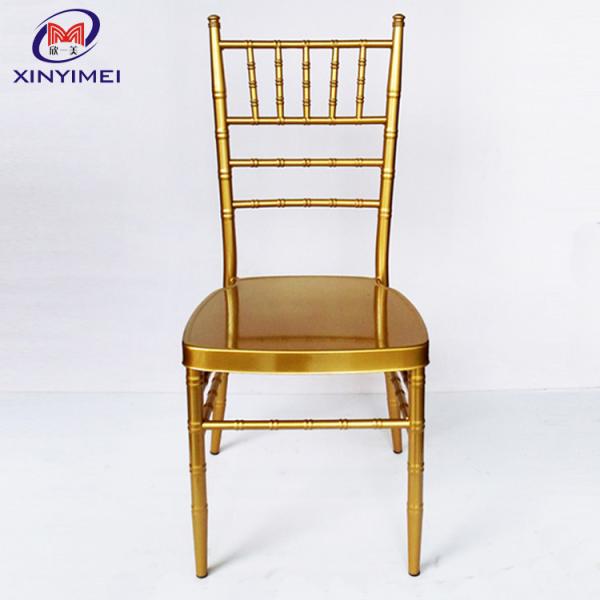 Furniture Gold Chiavari Chairs , Wedding Party Restaurant Outdoor Dining Chairs