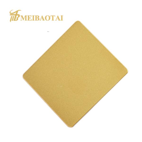 Folha de aço inoxidável de Pvd do ouro de ASTM, folhas decorativas limpadas com jato de areia dos Ss