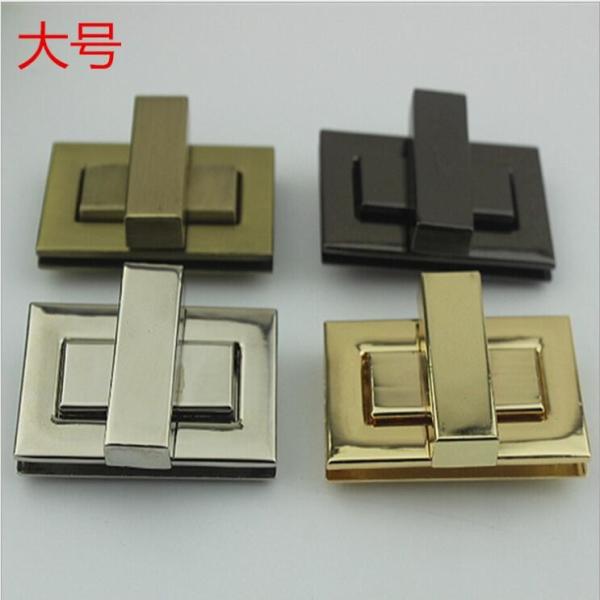 High quality new design zinc alloy square metal handbag turn lock in China