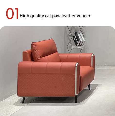 Modern Luxury New Leather Office Sofa Set Business Reception Company Furniture Boss School Hotel Office Sofa
