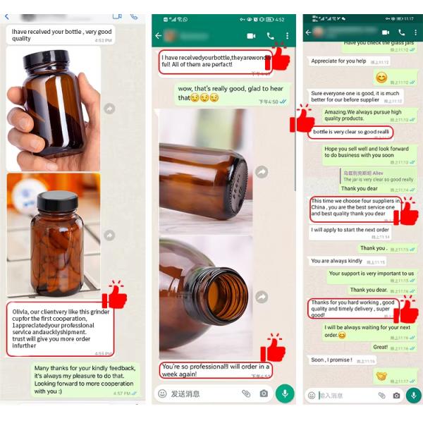 60 ml 250 ml 500 ml Круглое Прозрачное Широкое Ротное Реагентное Стеклянное Бутылочка С Крышками