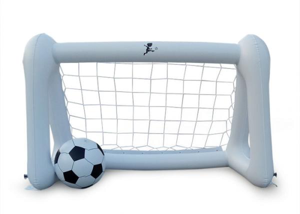 White Inflatable Water Toys , Children 's Soccer Goal Frame Outdoor Playground Inflatable Football Games