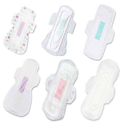 SAP Fluff Pulp Chemical Free Sanitary Pads Blue ADL Pure Cotton