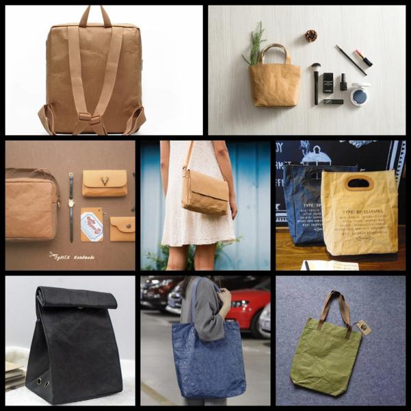 rollo lavable libre del papel de Kraft de la arruga blanca marrón del color oro de 0.55m m para los bolsos