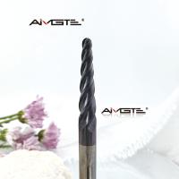 4 6 8mm Carbide Spiral Tapered Ball Nose End Mill Router Bit Woodworking CNC 3D Carving