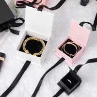 Hot Valentine'S Day Gift Bow Flip Book-Shaped Rigid Gift Box Ring Earrings Necklace Jewelry
