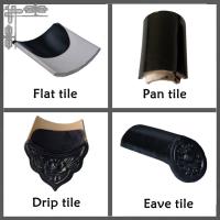 Tuiles et accessoires de toit vitrés par couleur noire chinoise en céramique traditionnelle