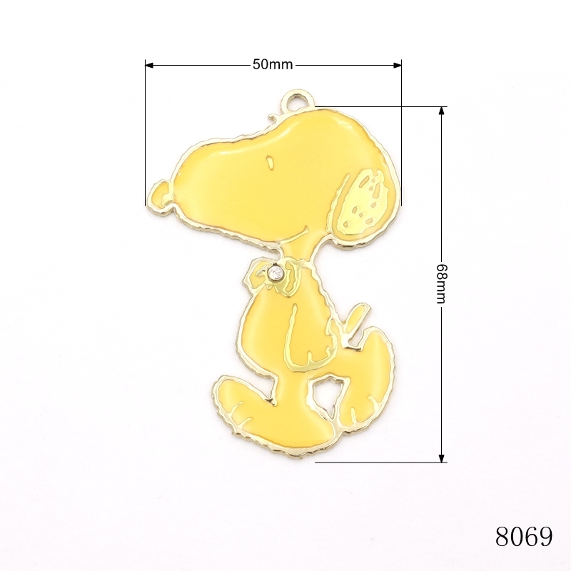 3D Metal Logo Label Custom Animal Logo Tag Metal Key Chain Hanging Tag Soft Enamel Pendants 