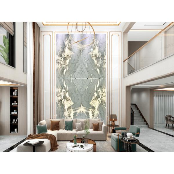 Italy Alpine White Marble Luxury Stone Book-match Background Feature Wall Luxurious Flooring Stone