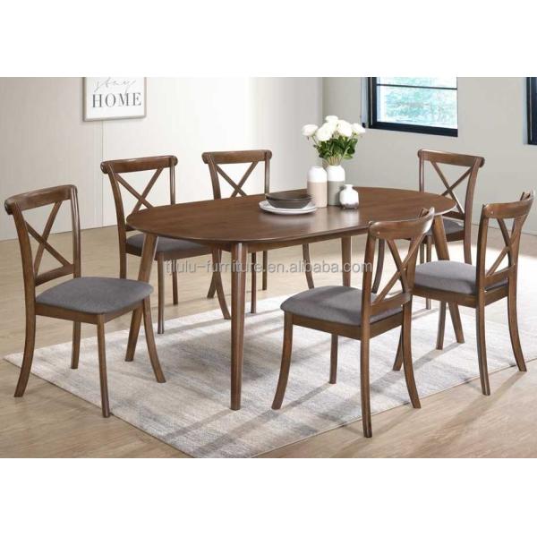 Professional Wooden Dinning Table Sets with Multiple Functions Solid Wood Material 90*180cm Siz