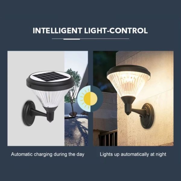 Solar LED Wall Light with Remote Control – IP66 Waterproof for Porch & Balcony