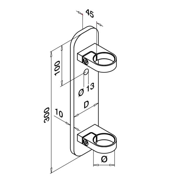 Customizable Stainless Steel Railing Components / Side Mount Bracket