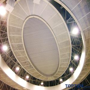 Custom Made Aluminium Oval Wire Mesh Ceiling Board Building Interior Exterior