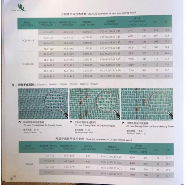 ISO 9001 2000 Certified Forming Fabric for Special and Graphical Paper Production