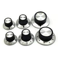 Poignée d'aluminium argentée de 37 mm de diamètre avec le numéro 0-10 trou d'arbre 6.4 mm poignée