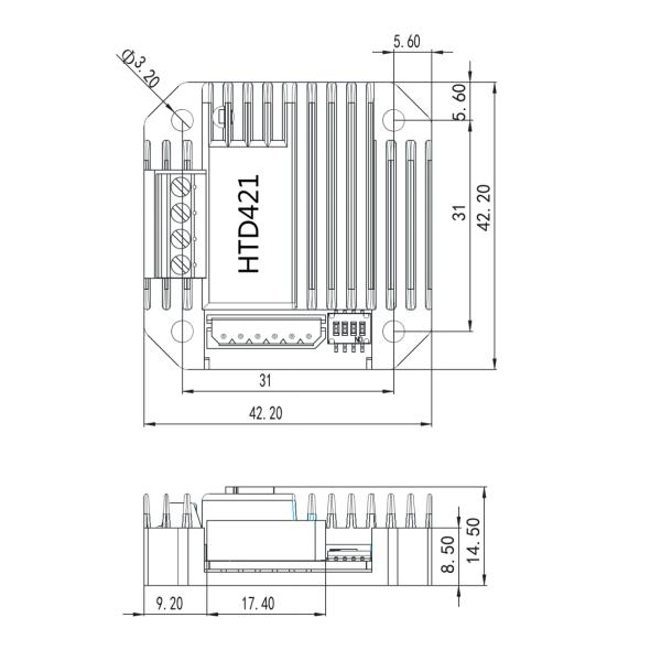 Интегрированный модуль регулятора Stepper мотора NEMA 17 параллельный интерфейс 2 участков