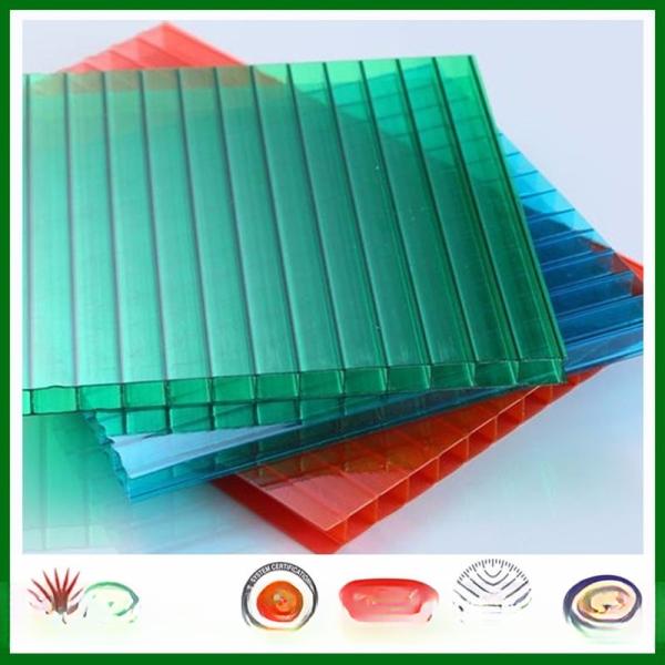 Ультрафиолетоустойчивый 8 мм поликарбонатный полый лист для покрытия теплицы