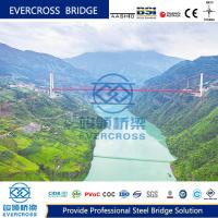 Prefabricate Steel Cable Suspension Prefab Steel Bridges Professtional Painted 