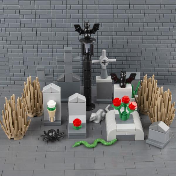MOC bricks street view castle accessories flower bed for city construction decoration public park building blocks