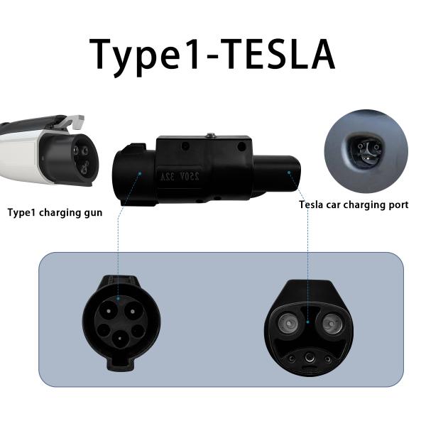 J1772 to NACS Charging Adapter 220V AC Type1 to TS Adapter Input Voltage 220v 50A Output Power