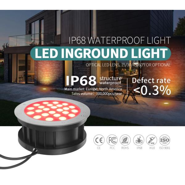 высоковольтная структура 18W IP68 привела водоустойчивые света RGB привел света земли СИД